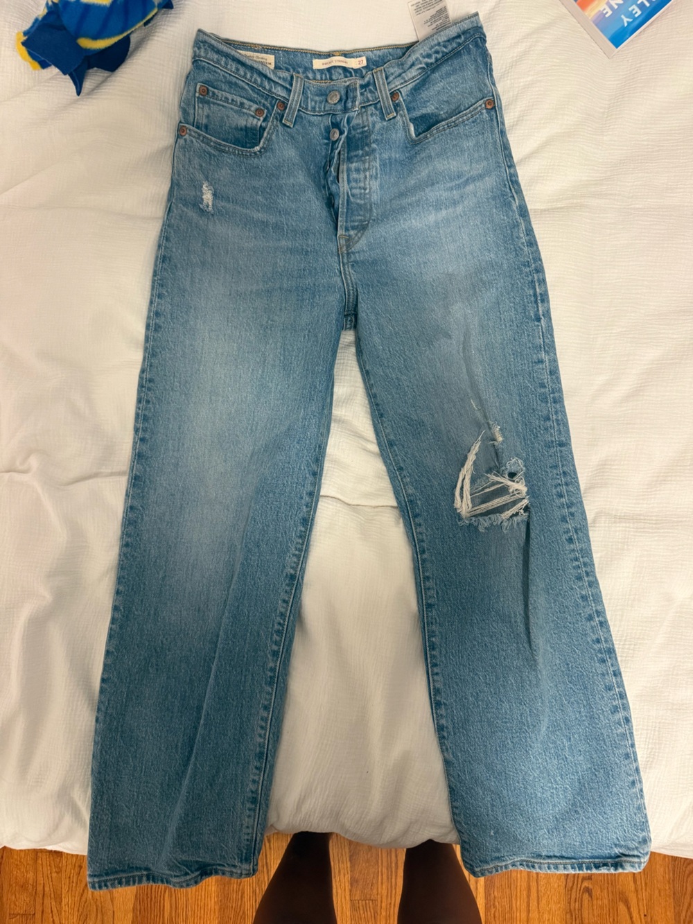 Light Blue Women's Distressed Skinny Jeans